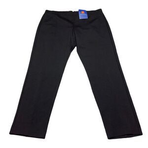 Jude Connally Olivia Ponte Ankle Pants Black Size XL Back Zip NWT